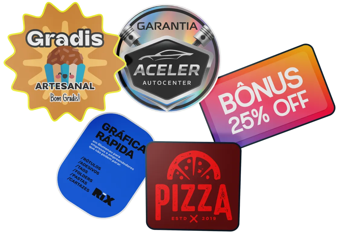Adesivos Stickers feitos pela Gráfica RIX